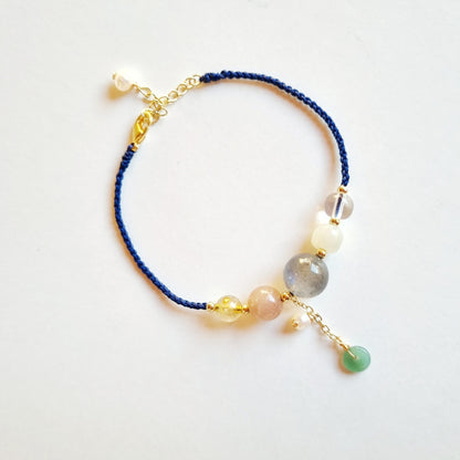 Pulsera de Piedra de Sol y Piedra de Luna