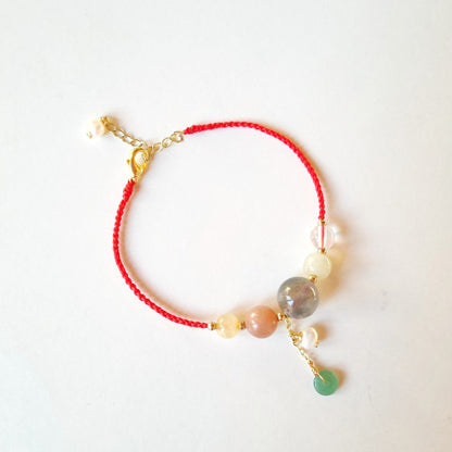 Pulsera de Piedra de Sol y Piedra de Luna