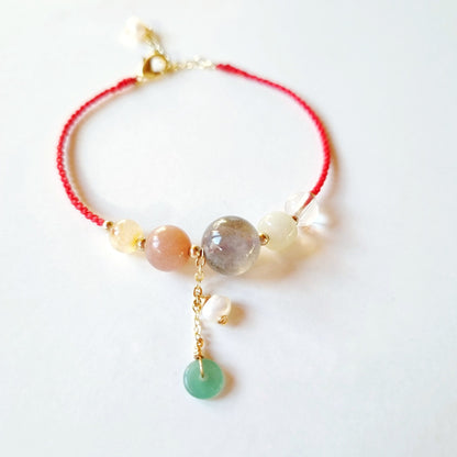 Pulsera de Piedra de Sol y Piedra de Luna