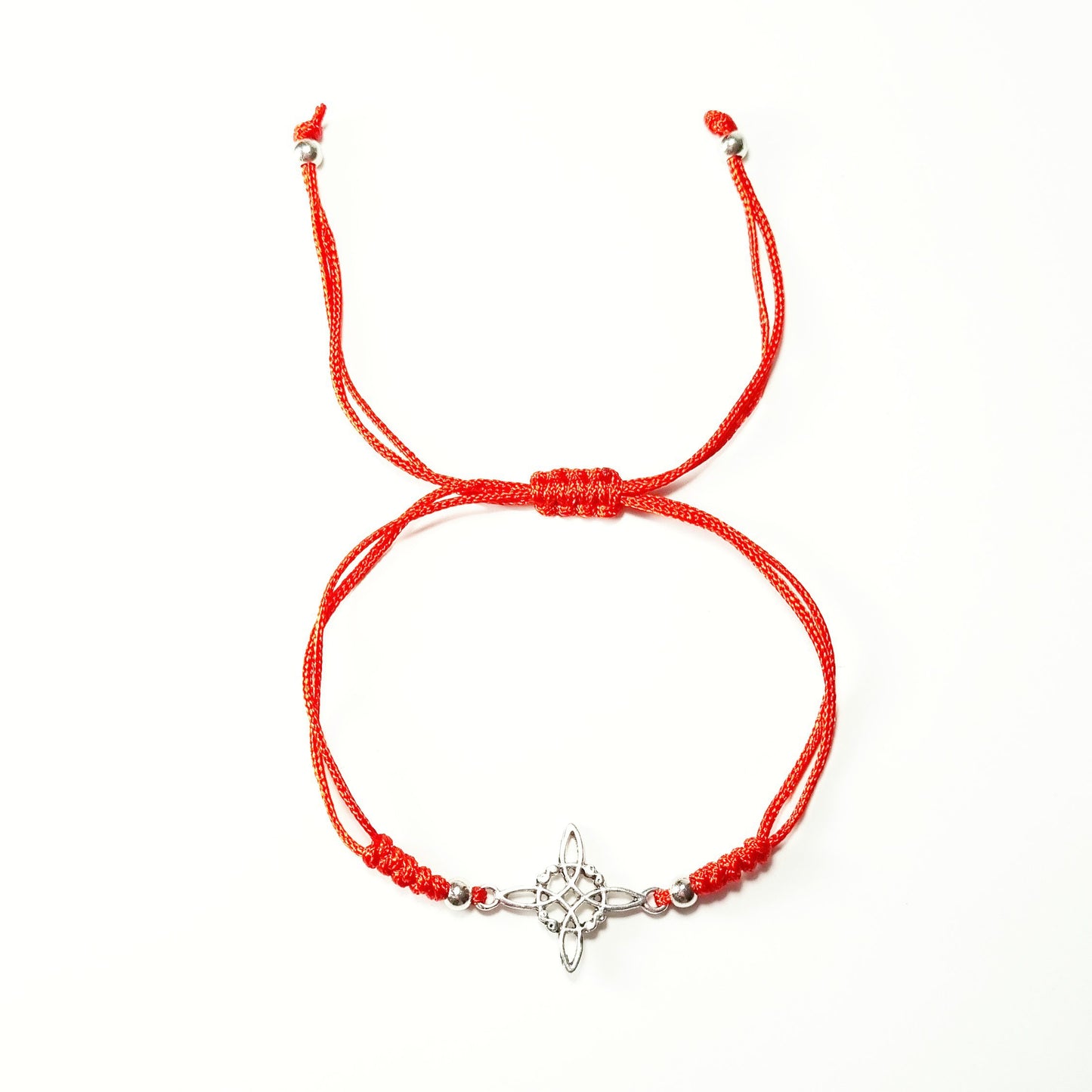 Pulsera de Hilo Rojo con Dije Nudo de Bruja