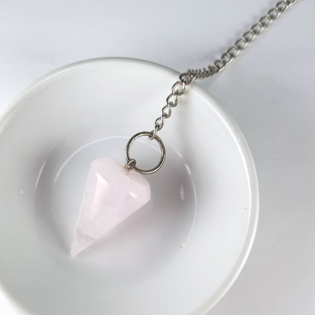 Péndulo de Cuarzo Rosa · Amor y Conexión Interior