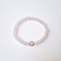 Pulsera Emperatriz · Cuarzo Rosa & Dije de Plata