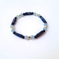 Pulsera Voz Interior · Lapislázuli & Ágatas Celestes · Baño de Oro