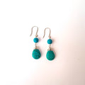 Aros Gota de Howlita Turquesa